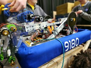 Closeup of Robot Blue Bumper